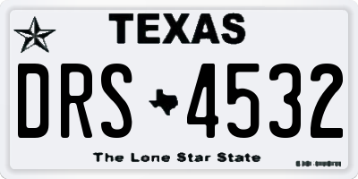 TX license plate DRS4532