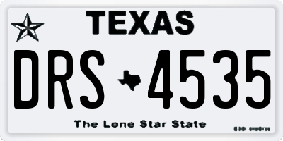 TX license plate DRS4535