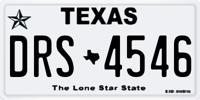 TX license plate DRS4546