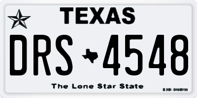 TX license plate DRS4548