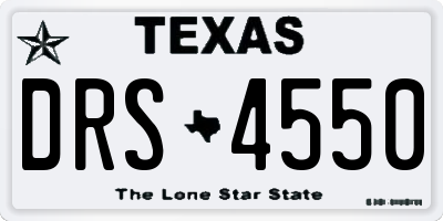 TX license plate DRS4550