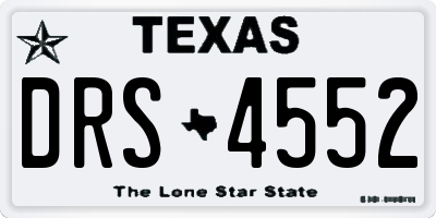 TX license plate DRS4552