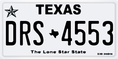 TX license plate DRS4553
