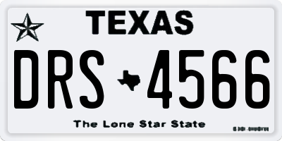 TX license plate DRS4566
