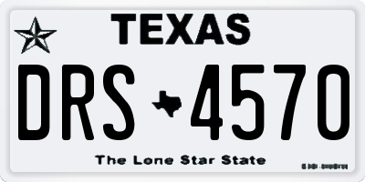 TX license plate DRS4570