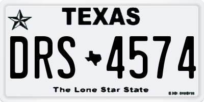 TX license plate DRS4574