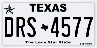 TX license plate DRS4577