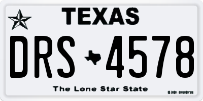 TX license plate DRS4578