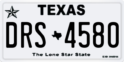 TX license plate DRS4580