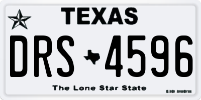 TX license plate DRS4596