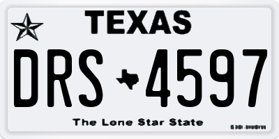 TX license plate DRS4597