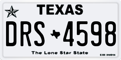 TX license plate DRS4598