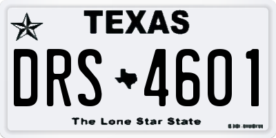 TX license plate DRS4601