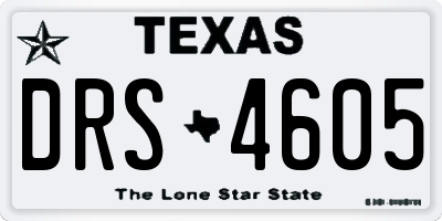 TX license plate DRS4605