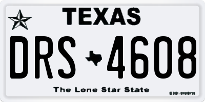TX license plate DRS4608