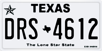TX license plate DRS4612