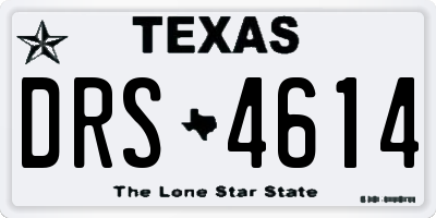 TX license plate DRS4614