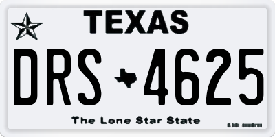 TX license plate DRS4625