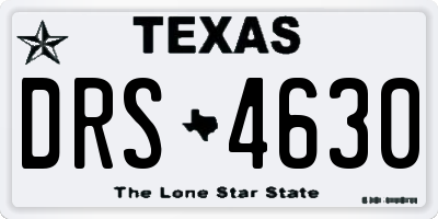 TX license plate DRS4630