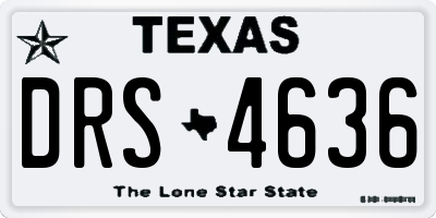 TX license plate DRS4636