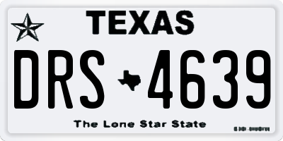 TX license plate DRS4639