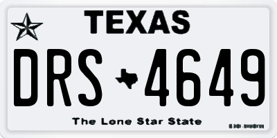 TX license plate DRS4649