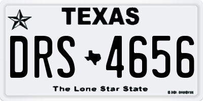 TX license plate DRS4656