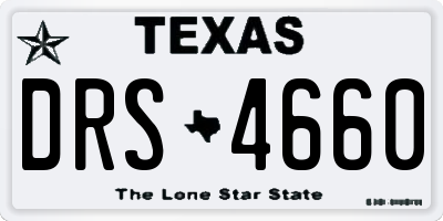 TX license plate DRS4660