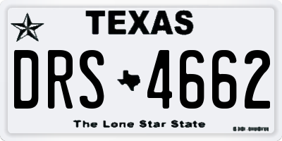 TX license plate DRS4662