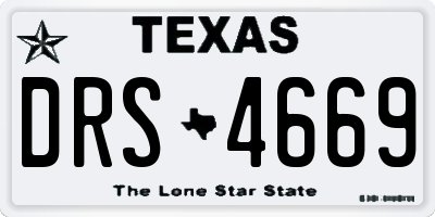 TX license plate DRS4669
