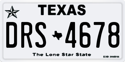 TX license plate DRS4678