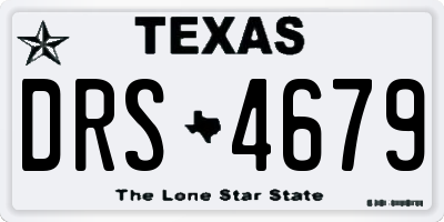 TX license plate DRS4679