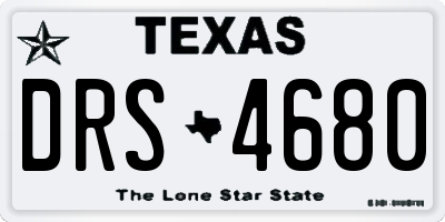 TX license plate DRS4680