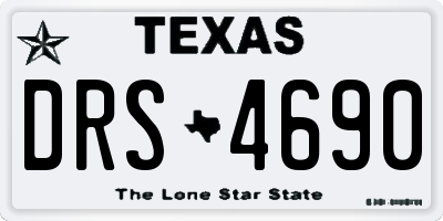 TX license plate DRS4690