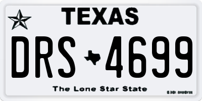TX license plate DRS4699