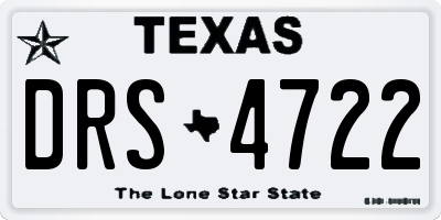 TX license plate DRS4722