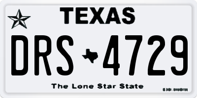 TX license plate DRS4729