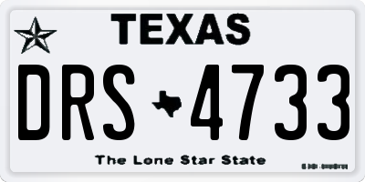 TX license plate DRS4733