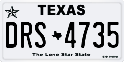 TX license plate DRS4735