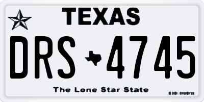 TX license plate DRS4745