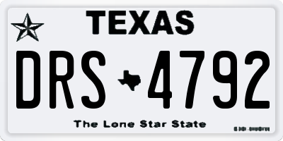 TX license plate DRS4792
