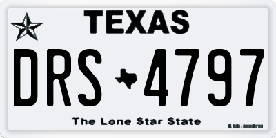 TX license plate DRS4797