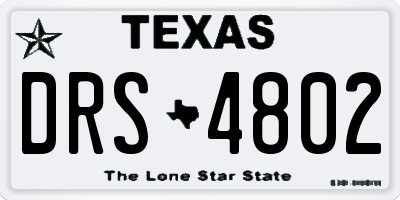 TX license plate DRS4802