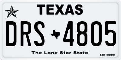 TX license plate DRS4805