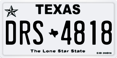 TX license plate DRS4818