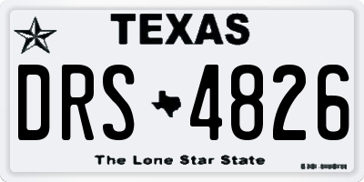 TX license plate DRS4826