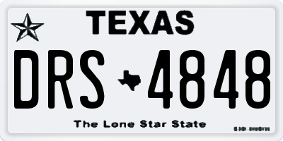 TX license plate DRS4848