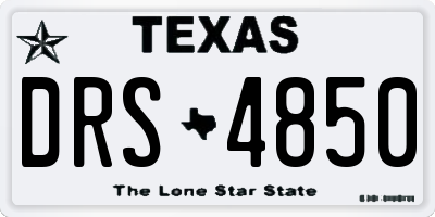 TX license plate DRS4850
