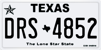 TX license plate DRS4852