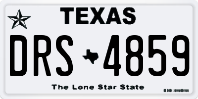 TX license plate DRS4859